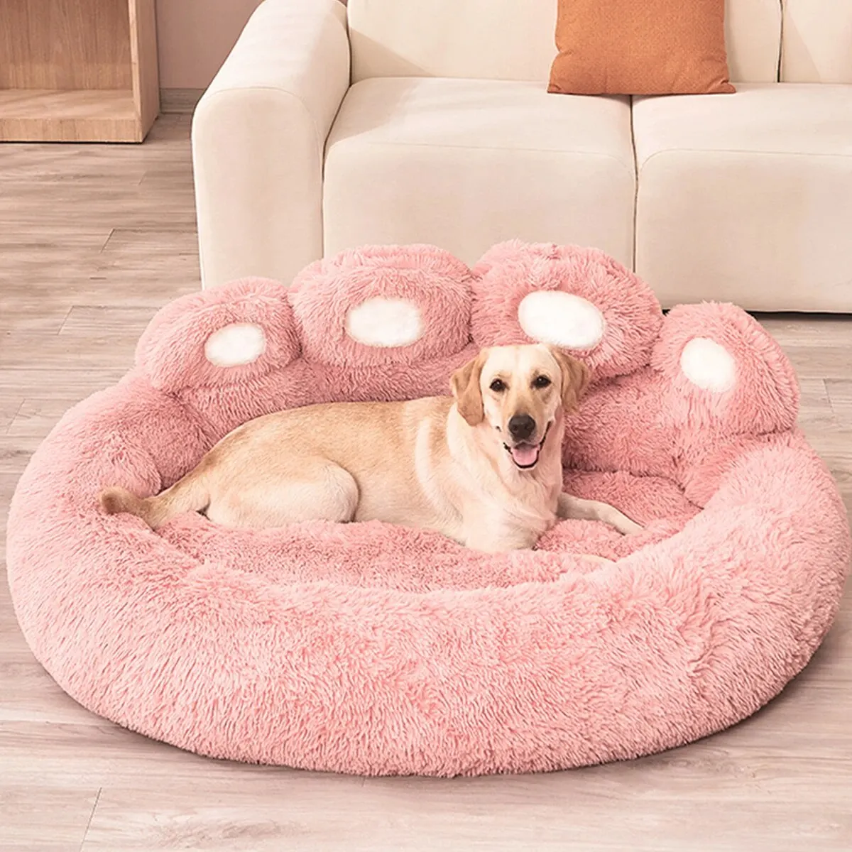 kf-S94fa652a62f94750ac1356a4b07ec9c7s Dog Bed Winter Cat Pet Sofa Cute Bear Paw Shape - Image 1